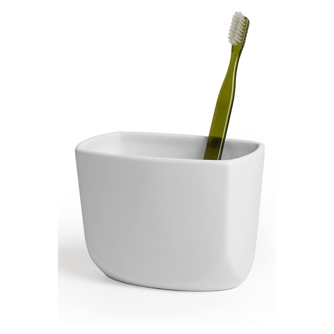 Porta Escova de Dente Corsa Branco - Ela Decora