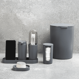 Porta Escova de Dentes Chumbo Serene com Tampa - Ela Decora