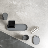 Porta Escova de Dentes Chumbo Serene com Tampa - Ela Decora