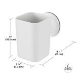 Porta Escova de Dentes com Ventosa Branco - Ela Decora