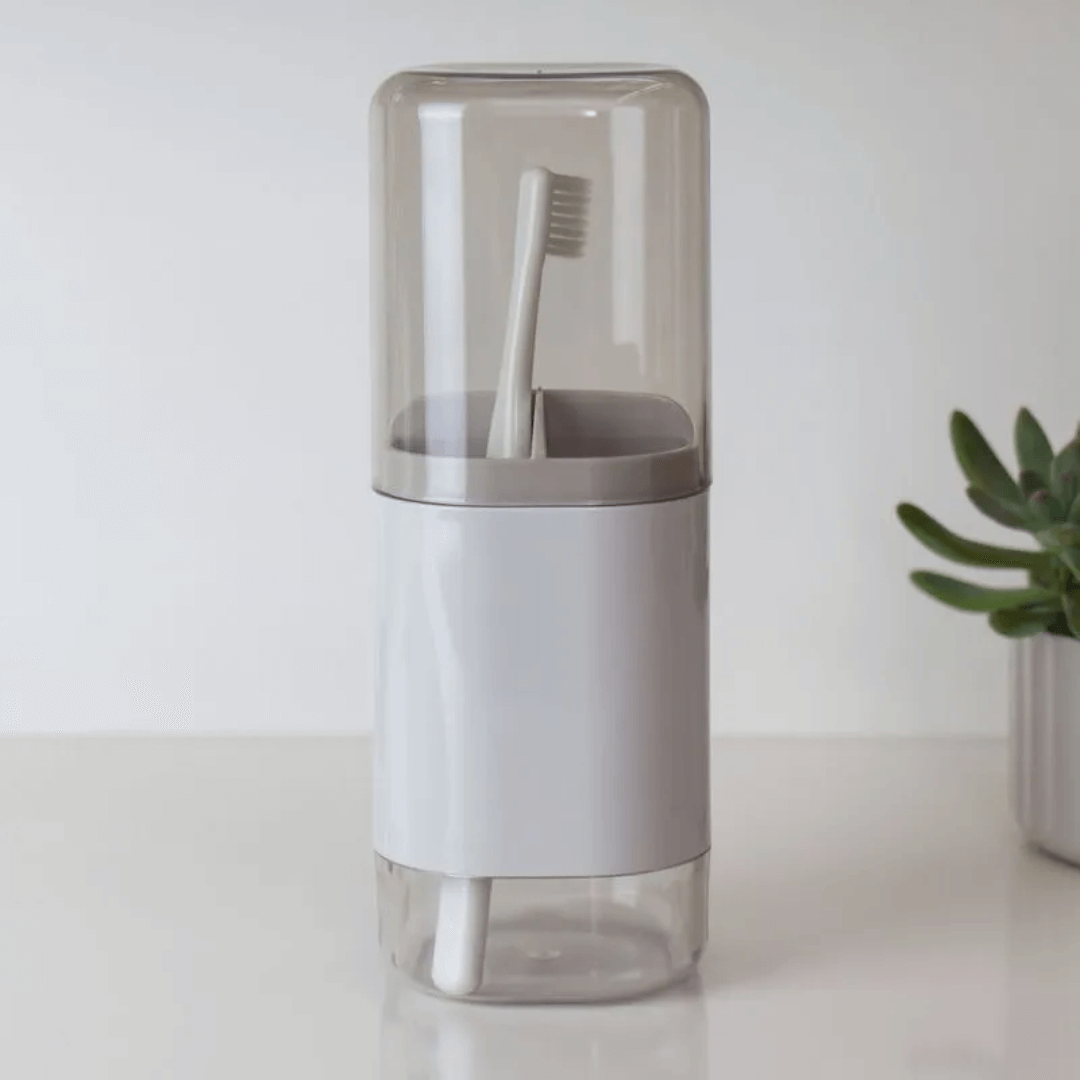 Porta Escova Dual Bege - Ela Decora