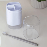 Porta Escova Dual Branco - Ela Decora