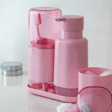 Porta Escova Dual Rosa Quartz - Ela Decora