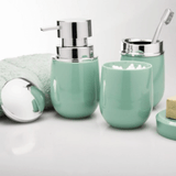 Porta Escova New Belly Com Tampa Verde - 20 cm - Ela Decora