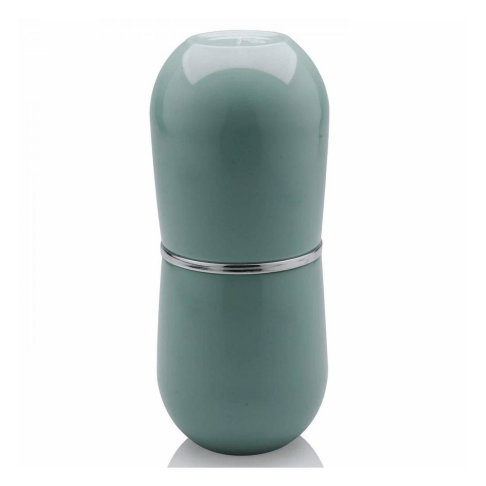 Porta Escova New Belly Com Tampa Verde - 20 cm - Ela Decora