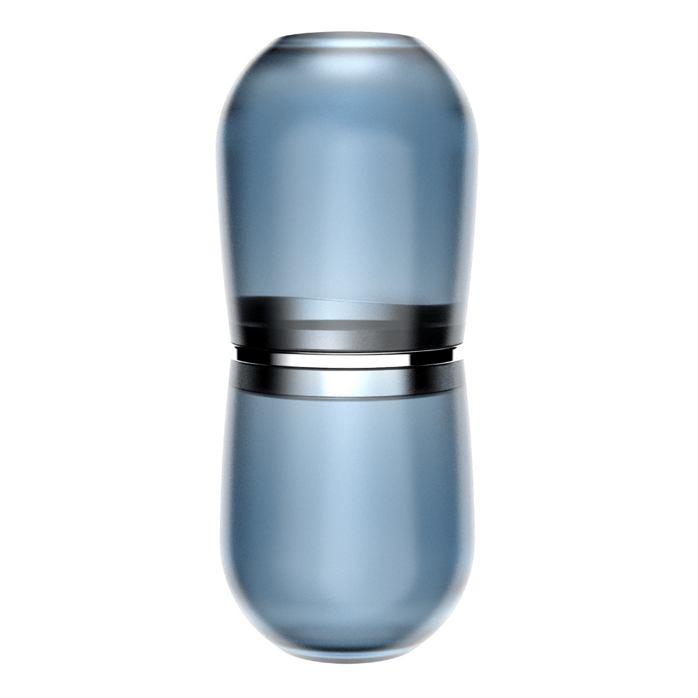 Porta Escovas e Pasta de Dente Com Tampa Belly Soft Azul Glacial - 20 cm - Ela Decora