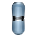 Porta Escovas e Pasta de Dente Com Tampa Belly Soft Azul Glacial - 20 cm - Ela Decora