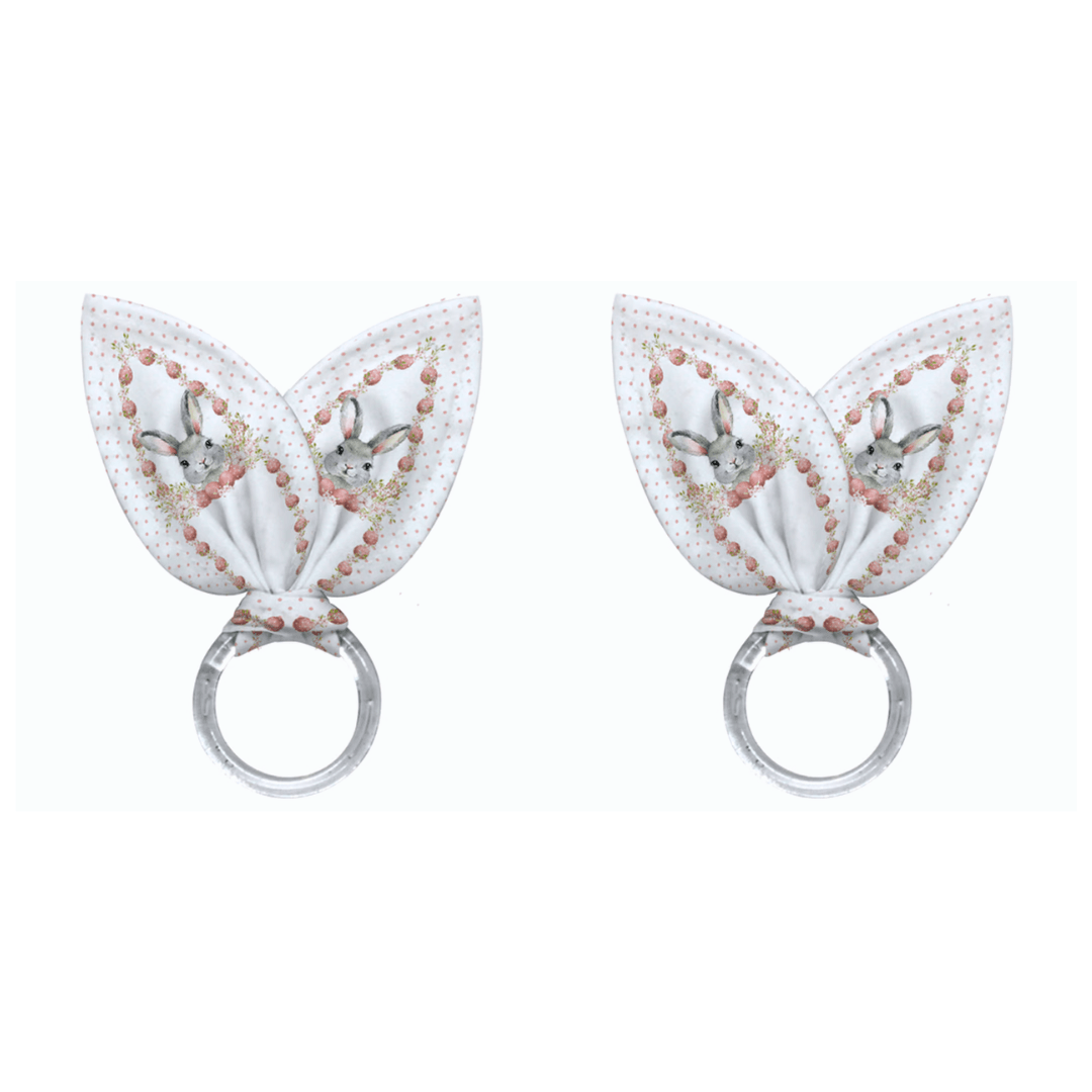 Porta Guardanapos Coelho Páscoa 14cm 2 Peças - Ela Decora