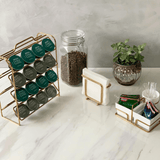 Porta Guardanapos de Papel Pequeno Design Moderno Aço Dourado - Ela Decora