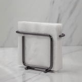 Porta Guardanapos de Papel Pequeno Design Moderno Aço Ônix - Ela Decora