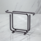 Porta Guardanapos de Papel Pequeno Design Moderno Aço Ônix - Ela Decora