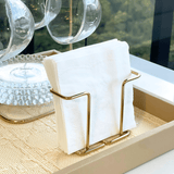 Porta Guardanapos Dourado 13,5cm - Ela Decora