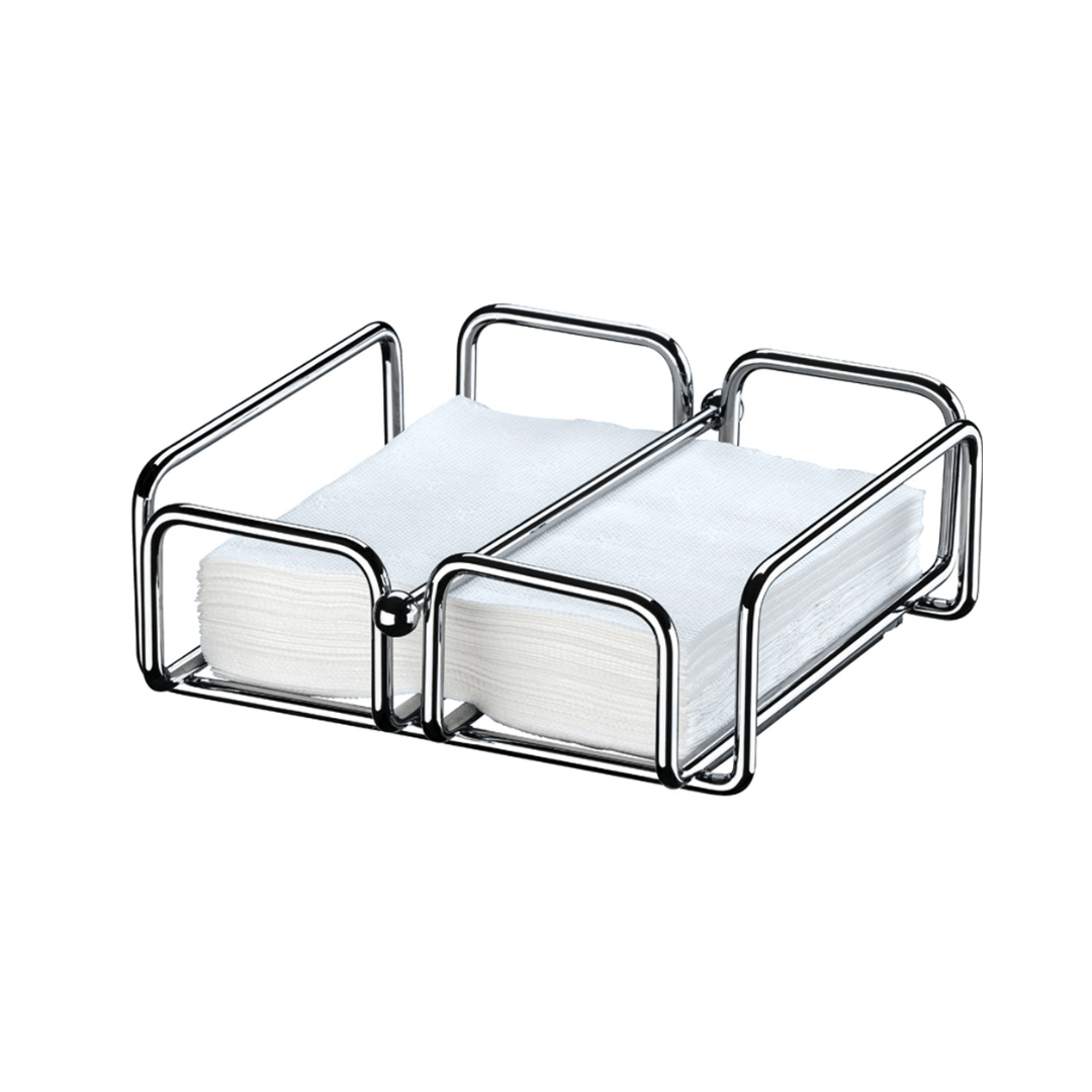 Porta Guardanapos Grande Cromado - Ela Decora