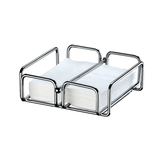 Porta Guardanapos Grande Cromado - Ela Decora