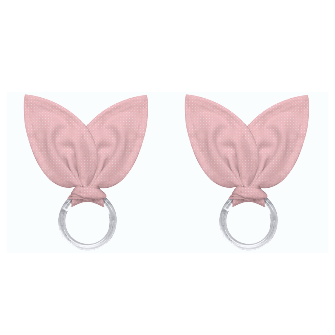 Porta Guardanapos Orelha de Coelho Páscoa Rosa 14cm 2 Peças - Ela Decora