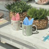 Porta Guardanapos Orelha de Coelho Páscoa Rosa 14cm 2 Peças - Ela Decora