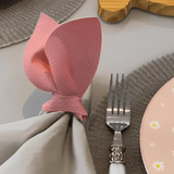 Porta Guardanapos Orelha de Coelho Páscoa Rosa 14cm 2 Peças - Ela Decora