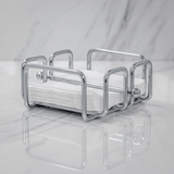 Porta Guardanapos Pequeno Com Peso Cromado - Ela Decora