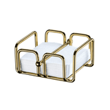 Porta Guardanapos Pequeno com Peso Dourado 14cm - Ela Decora