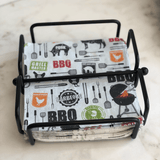 Porta Guardanapos Pequeno com Peso Preto Fosco 14cm - Ela Decora