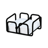 Porta Guardanapos Pequeno com Peso Preto Fosco 14cm - Ela Decora