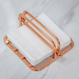 Porta Guardanapos Pequeno Com Peso Rose Gold - Ela Decora