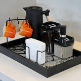 Porta Guardanapos Preto Fosco 13,5cm - Ela Decora