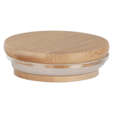 Porta Mantimento Vidro Borossilcato com Tampa de Bambu 450ml - Ela Decora