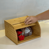Porta Pão em Bambu 30cm - Ela Decora