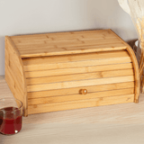 Porta Pão em Bambu G 40cm x 27,5cm x16,5cm - Ela Decora