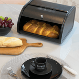 Porta Pão Manhattan Preto 30cm - Ela Decora