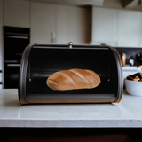 Porta Pão Manhattan Preto 30cm - Ela Decora