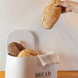 Porta Pão Metalla Branco 33,5cm - Ela Decora