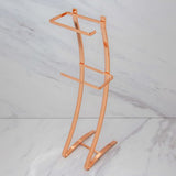 Porta Papel Higiênico Aço Piatina 2 Rolos Rose Gold - Ela Decora