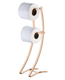 Porta Papel Higiênico Aço Piatina 2 Rolos Rose Gold - Ela Decora