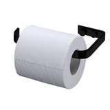 Porta Papel Higiênico Aço Piatina Preto Fosco Linha Black - Ela Decora