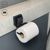 Porta Papel Higiênico Fixação 3M Preto Fosco