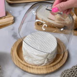 Porta Queijo Queijeira Sense em Bambu 16cm - Ela Decora