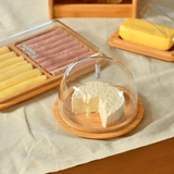 Porta Queijo Queijeira Sense em Bambu 16cm - Ela Decora