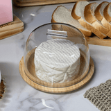 Porta Queijo Queijeira Sense em Bambu 16cm - Ela Decora