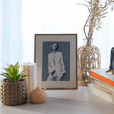 Porta Retrato em Aço Inox Basic Dourado 13cm x 18cm - Ela Decora