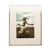 Porta Retrato em Aço Inox Basic Dourado 15cm x 20cm - Ela Decora