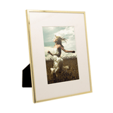 Porta Retrato em Aço Inox Basic Dourado 15cm x 20cm - Ela Decora