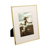 Porta Retrato em Aço Inox Basic Dourado 15cm x 20cm - Ela Decora