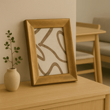 Porta Retrato MDF e Vidro Dourado 10x15 - Ela Decora