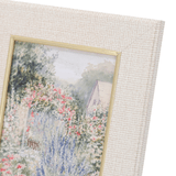 Porta Retrato Poliestireno e Vidro Bege 10x15 - Ela Decora