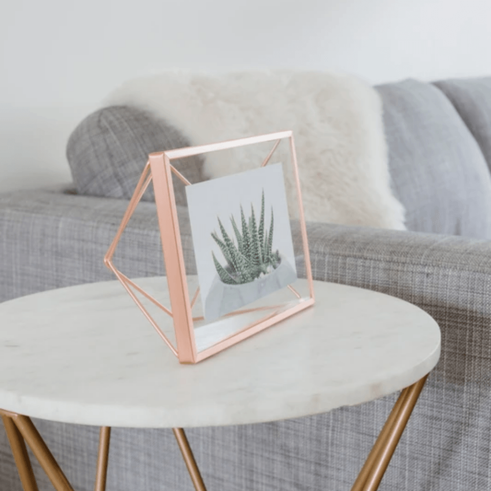 Porta Retrato Prisma Rose Gold - 10 x 15cm - Ela Decora