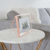 Porta Retrato Prisma Rose Gold - 10 x 15cm - Ela Decora