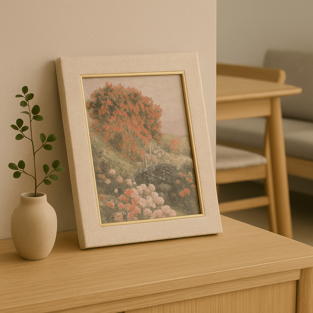 Porta Retrato Texturizado em MDF e Vidro 15x20 - Ela Decora