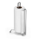 Porta Rolo de Papel Toalha Cromado Fosco - Ela Decora